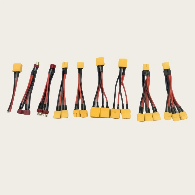 10CM 14AWG Silicone Wire XT60 T-Plug Y Splitter Cable Male Female Parallel Battery Connector Extension for Lipo Charger Motor