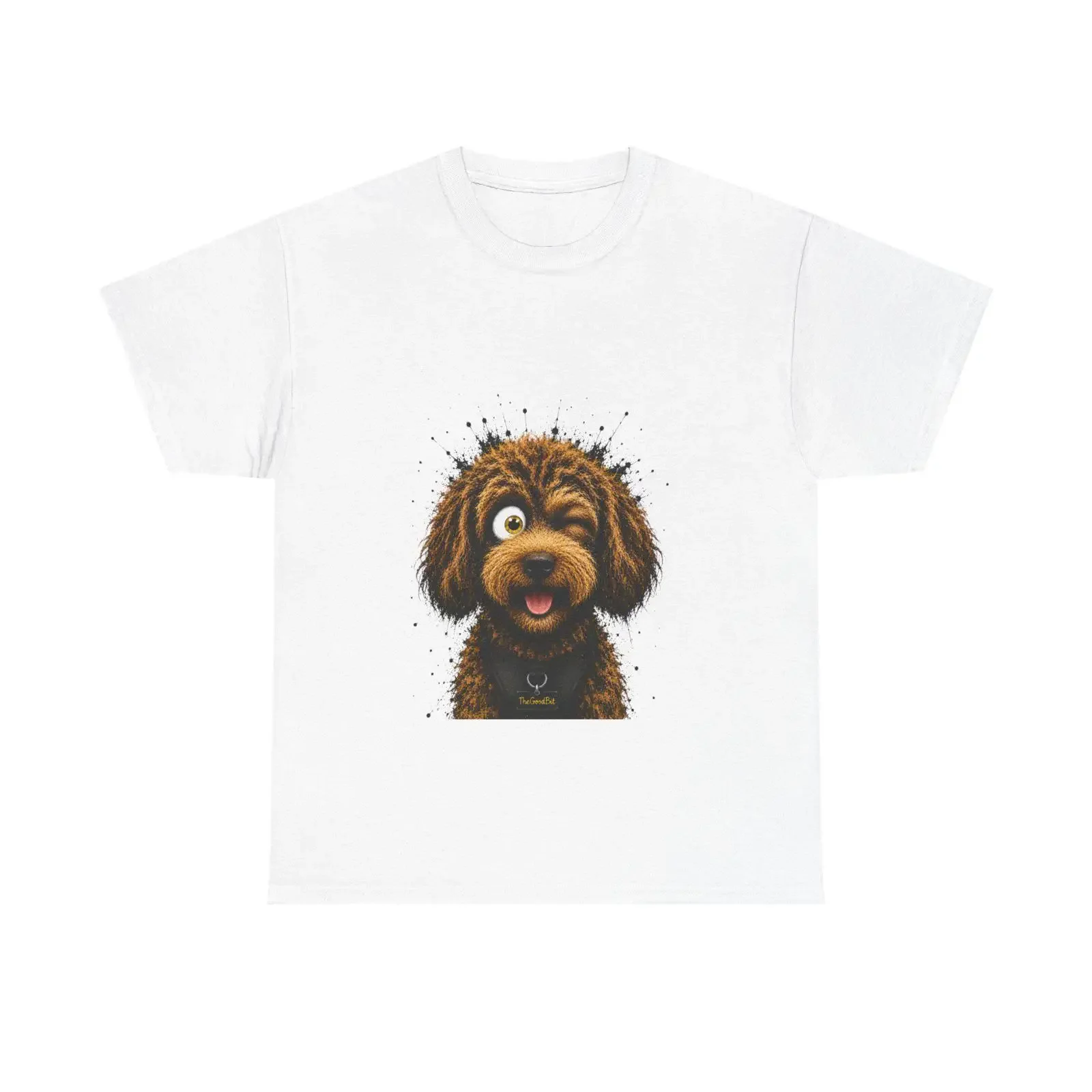 Winking dog t shirt funny cartoon vintage Washed Stretched Stylish Comfortable Soft Casual fashion Unisex streetwear Slightly