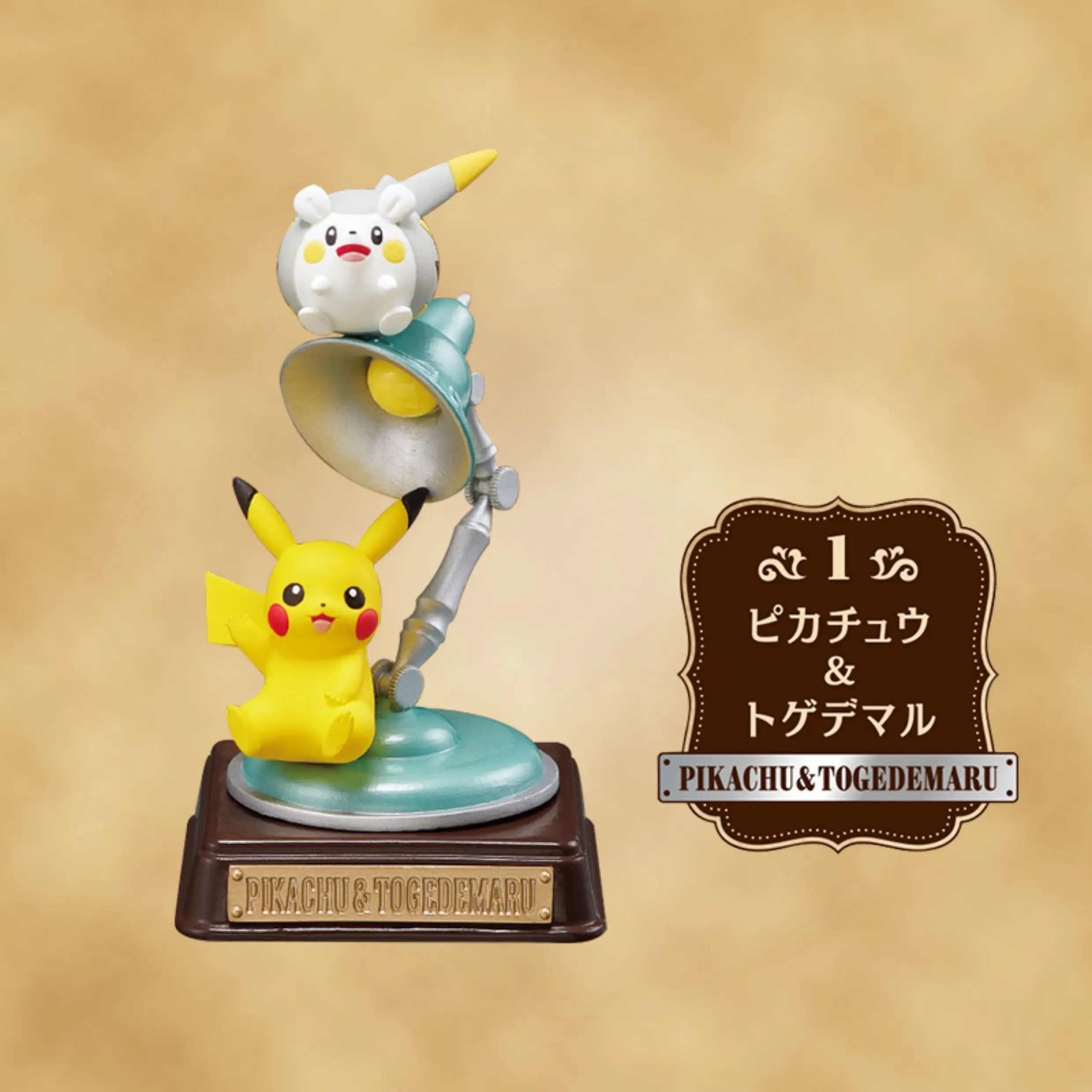 Echte Rement Pokemon Metallic Sculpture Blind Box Pikachu Charizard Figuur Vintage Metal Model Desktop Display Officieel