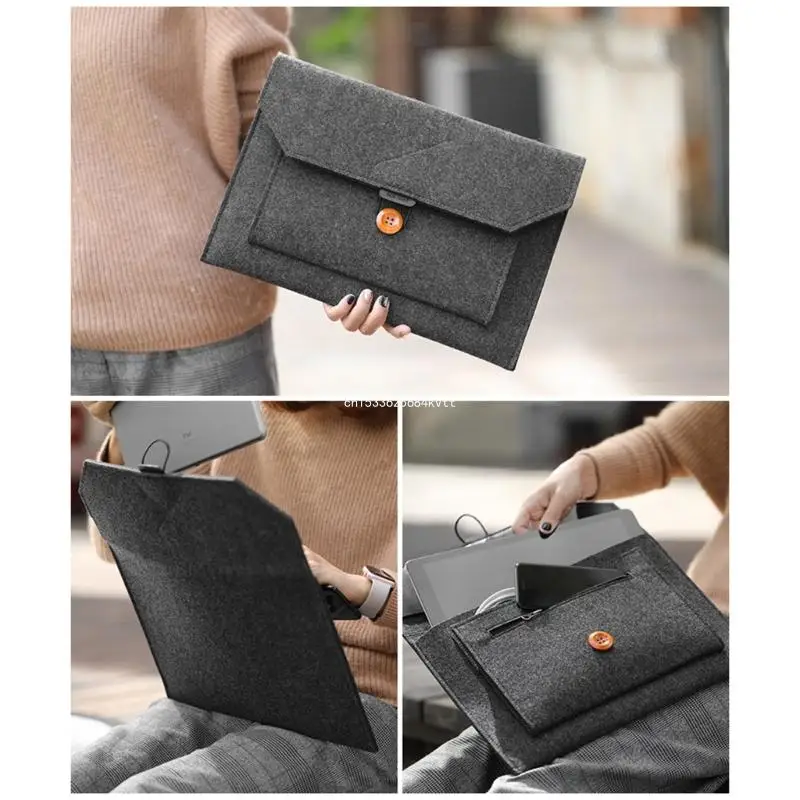 Shock Resistant Felt Laptop Sleeve Bag Case Laptop Sleeve Storage Case Dropship