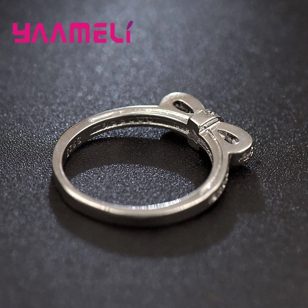 تعزيز كبير أحدث تصميم 925 فضة خواتم الزفاف رائع المرأة مجوهرات الأزياء للرقص/الحفلة/حفلات الزفاف