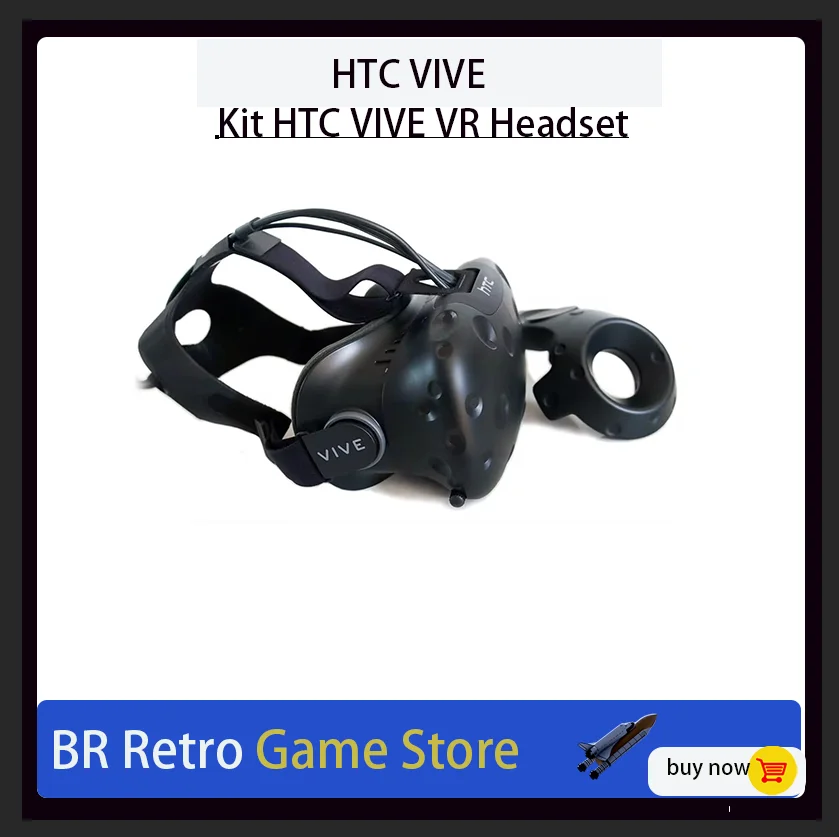 سماعة ألعاب HTC VIVE VR Kit مع وحدة تحكم 1.0 محطة قاعدة 1.0 6DoF SteamVR Tracking 3 لتجربة الواقع الافتراضي