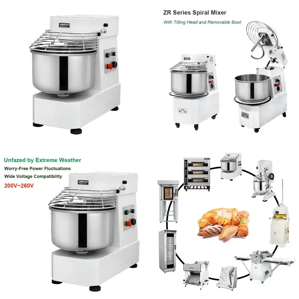 

121 Linkrich Commercial Stand 5~25 50 75 100kg Electric Flour Dough Kneader Mixer Spiral Pizza Cake Bread Machine Bakery