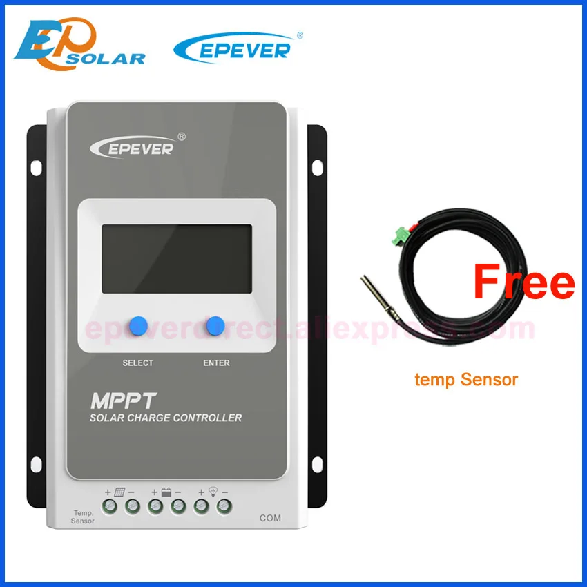 EPever WIFI2.4G BLE Adapter MPPT Solar Charger Controller 40A 30A 20A 10A 12V24V Solar Regulator for Lead Acid Lithium Battery