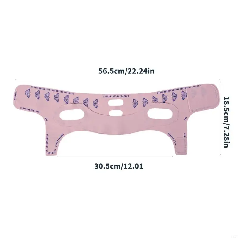 E65F Adjustable Butterfly Design Face Lifting Mask Chin Strap Promote Face Slimming