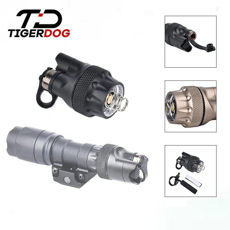 M300 M600 Tactical Flashlight Tail Cover Switch Metal Switch Accessories Control Light Constant Momentary Function Torch Parts