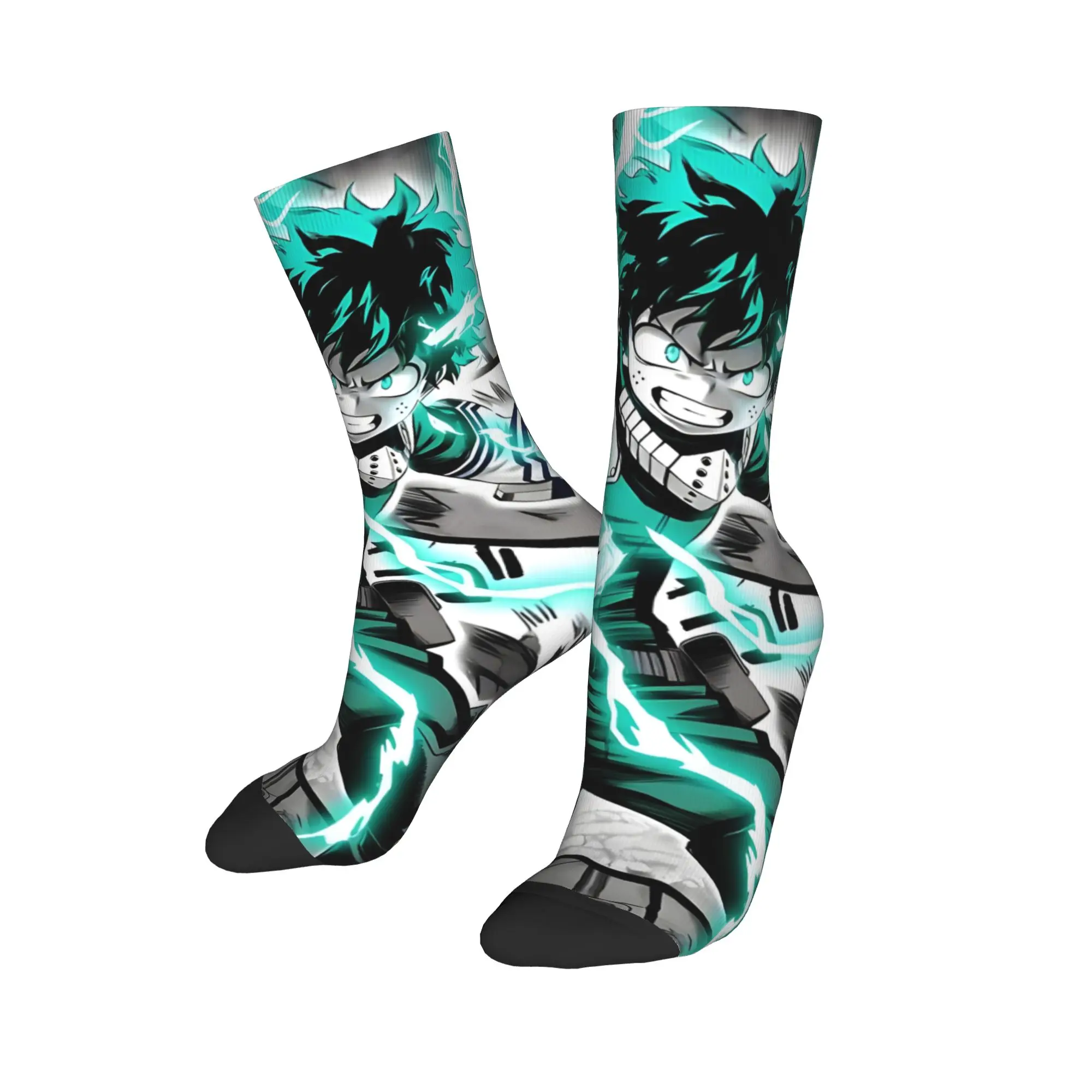 Funny Sock Bandai My Hero Academia Teen Hero Manga Panel Harajuku Seamless Pattern Printed Men Crew Socks Casual Men's Socks