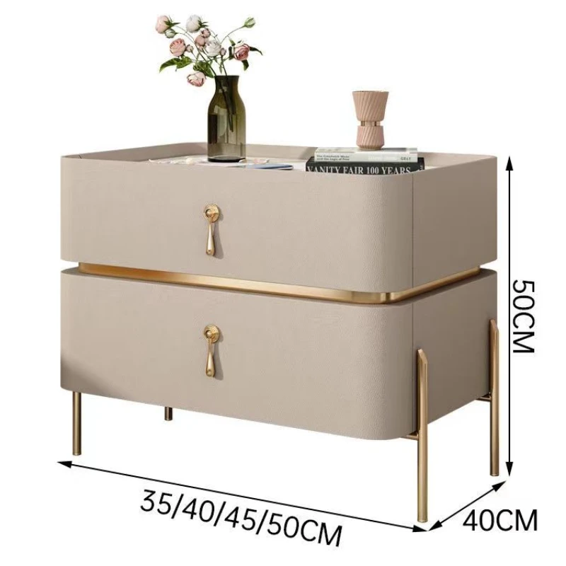 Trendy Storage Nightstand Minimalist Modern Aesthetic Luxury Bedside Table Nordic Drawers Cute Criado Mudo Home Furniture