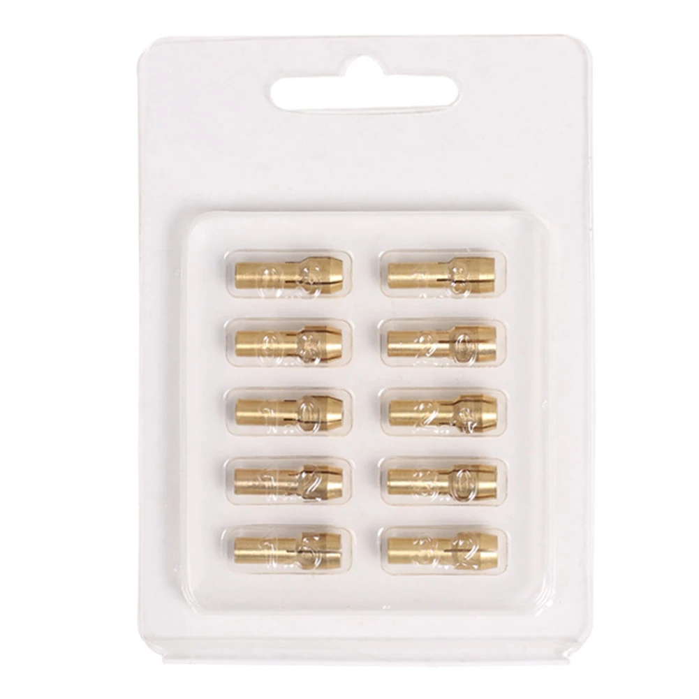 

10pcs Mini Brass Collets Chucks Power Tool Drill Brass Collet Accessories Mini Drill Chucks for Twist Drill Motor Shaft Grinder