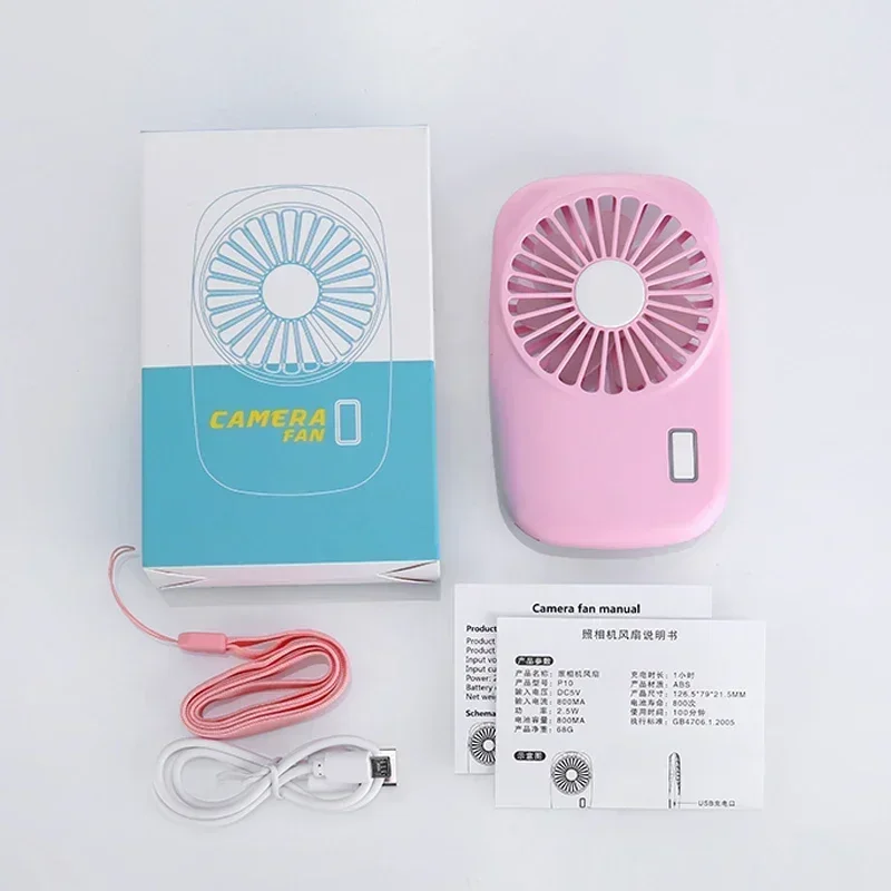 Portable Mini Handheld Wireless Electric Fan USB Rechargeable Desktop Air Conditioner Electric Neck Fan for Camping Outdoor