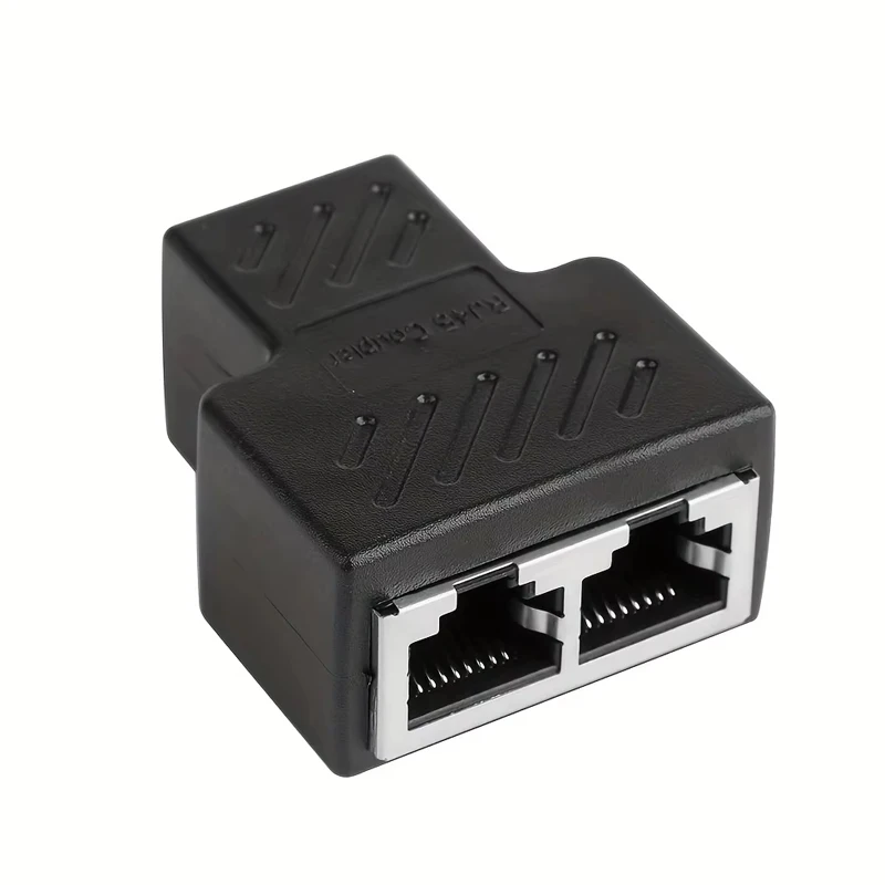 1 إلى 2 طرق LAN إيثرنت كابل الشبكة RJ45 أنثى الفاصل موصل محول لمحطات إرساء الكمبيوتر المحمول RJ45 موصل محول