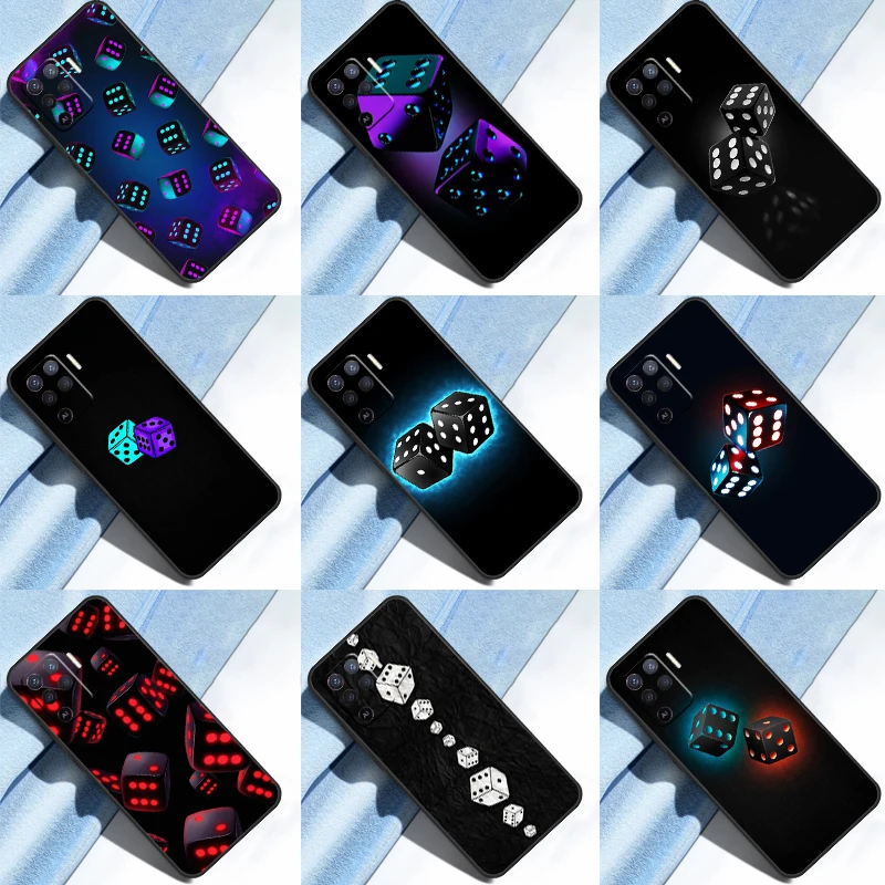 Dice Art Phone Case For OPPO A91 A83 A93 A15 A16 A52 A72 A92 A54 A74 A94 A5 A9 A31 A53 A53S Coque