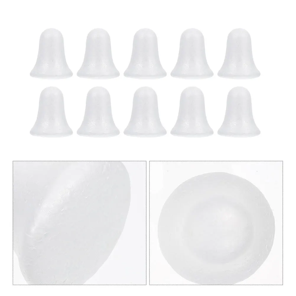 

10Pcs Solid Bells Decorations Premium Foam Material Easy to Customize with Paint Glue Perfect for Wedding Party DIY Crafts