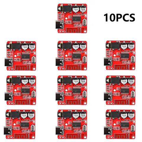 1-100pcs Bluetooth Audio Receiver Board Bluetooth 5.1 MP3 Lossle Decoder Micro USB 3.5mm Audio Output Amplifier Module Type-C 3W