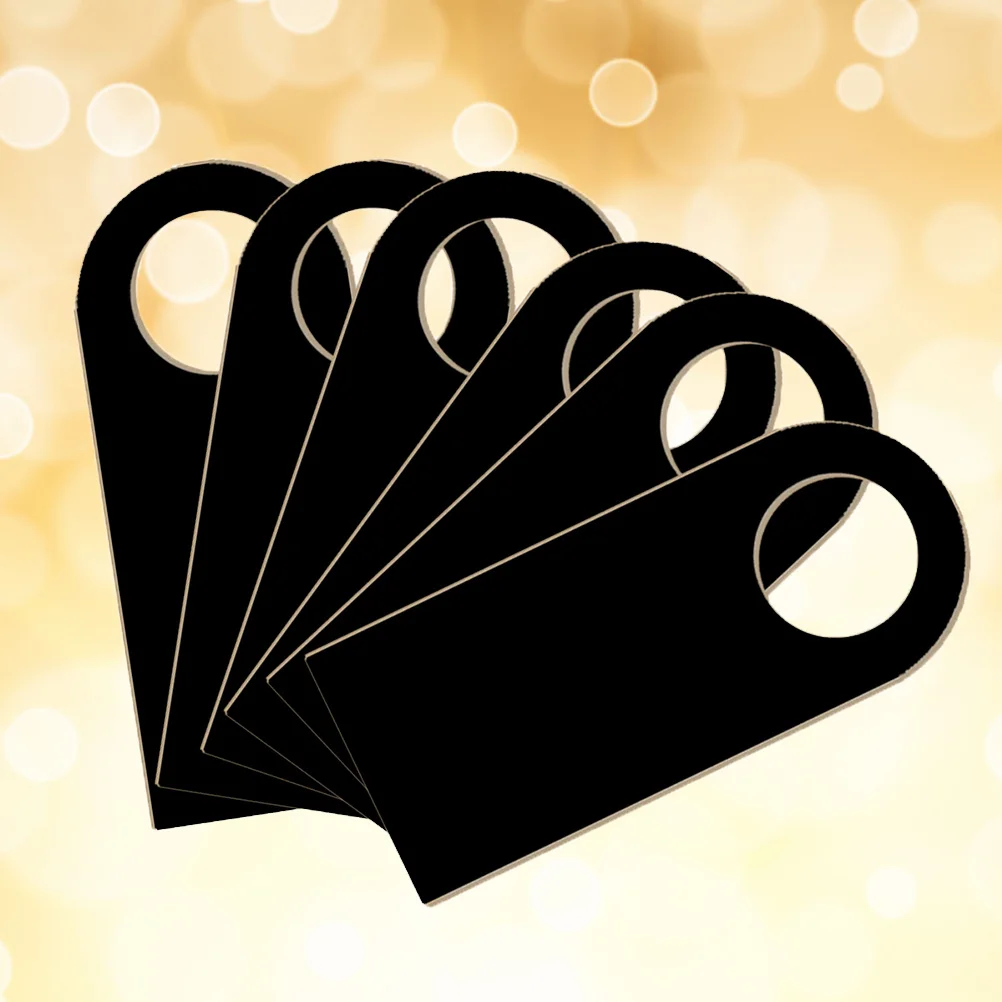 6 قطعة مقبض الباب الخشبي الصغير شماعات العلامات على الوجهين السبورة رسالة مجلس علامة معلقة ديكور للديكور المنزل #1