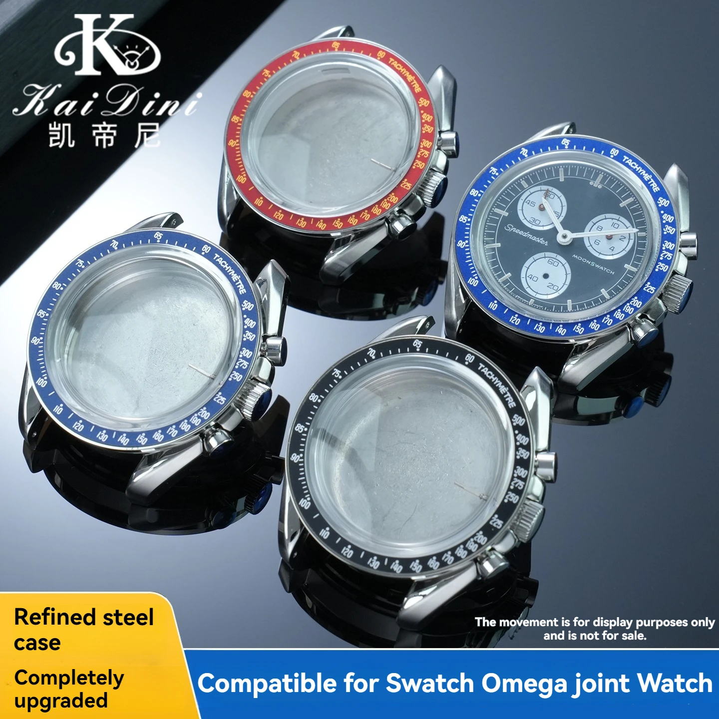 42mm watch case moon metal Case Watch Accessories for swatch&omega moonswatch metal case without Movement
