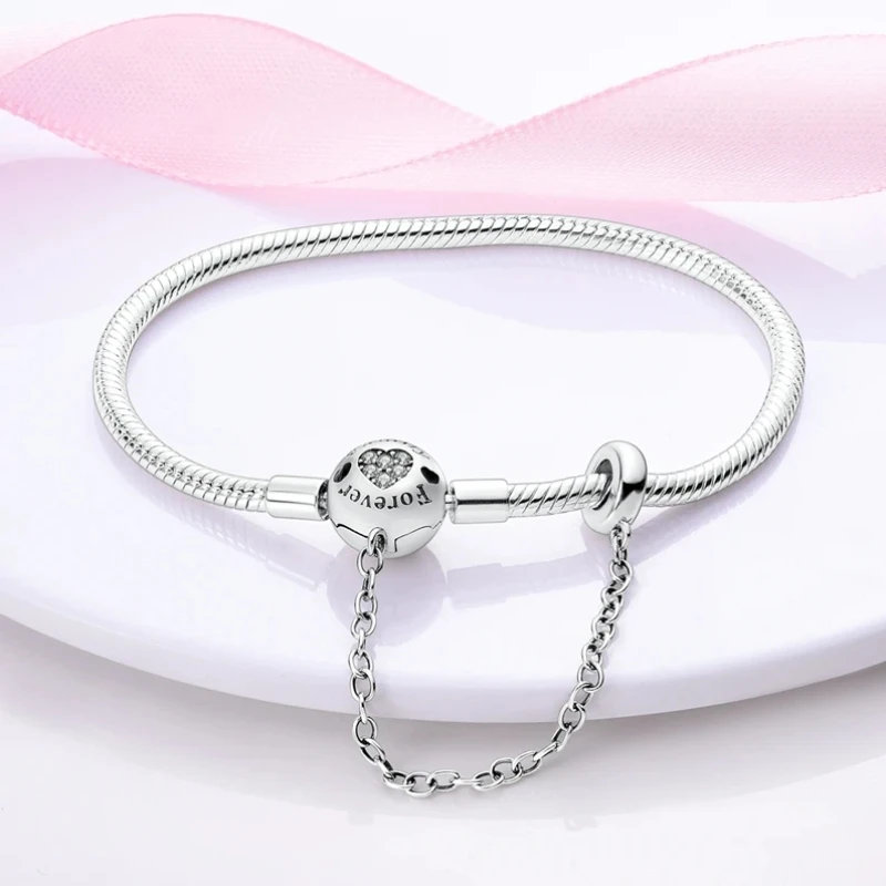 Pulsera S925 Original de alta calidad, brazalete con forma de estrella, mariposa, corazón, mal de ojo, cadena de serpiente, abalorios, joyería