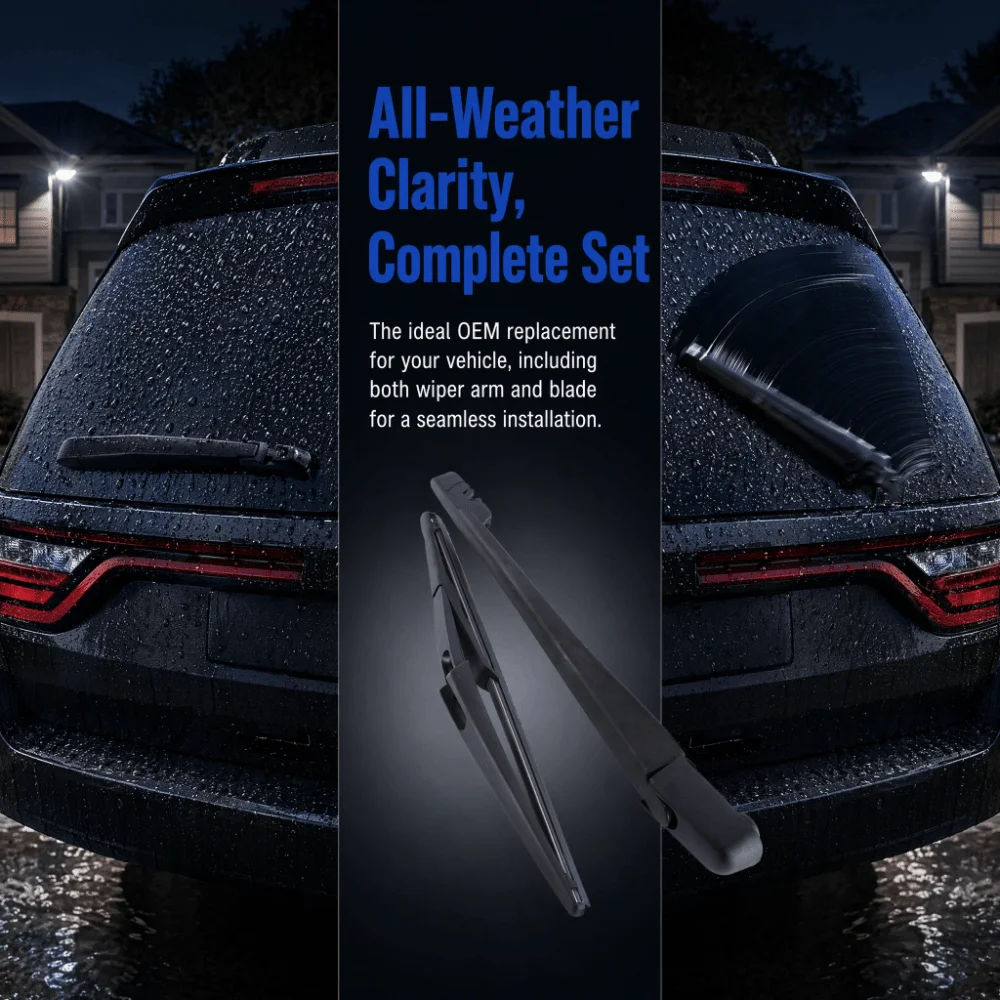 2PCS Plastic Rear Wiper Blade Black 68078306AA Rear Window Windshield Wiper for Dodge Caravan 2008‑2009/Town & Country 2008‑2009