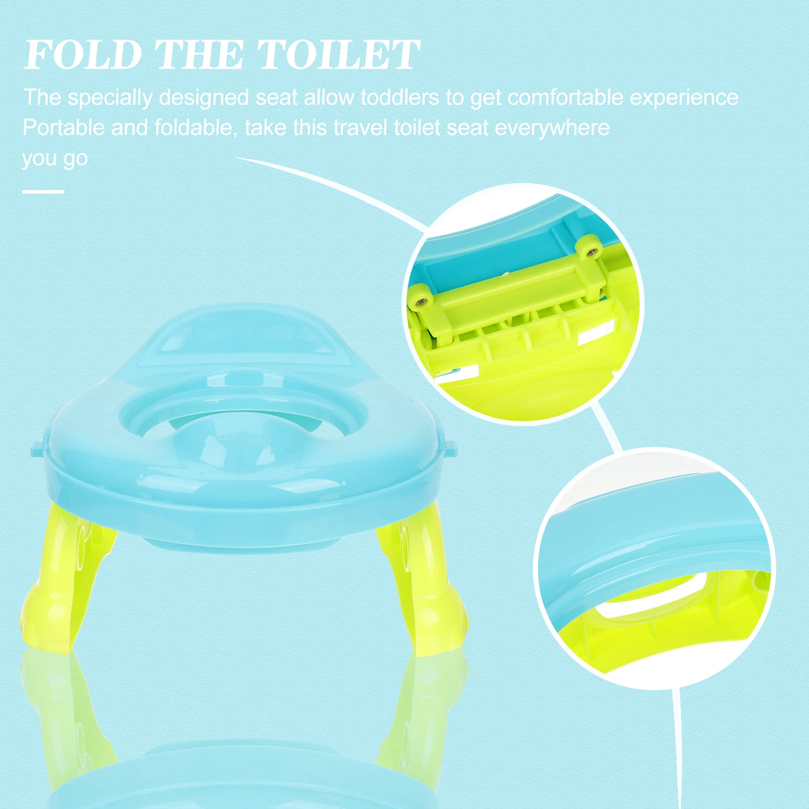 

Portable Kids Folding Toilet Seat Travel Potty Foldable Plastic Baby Toddler Round Seat Camping Outdoor Training