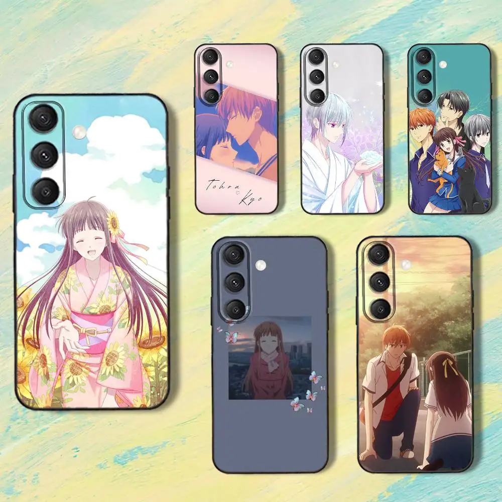 

F-FruitS Baskets Anime Phone Case For Samsung S25,S24,S10,S22,S21,S20,S23,Ultra,Plus,Lite,FE,Soft Silicone Black Cover