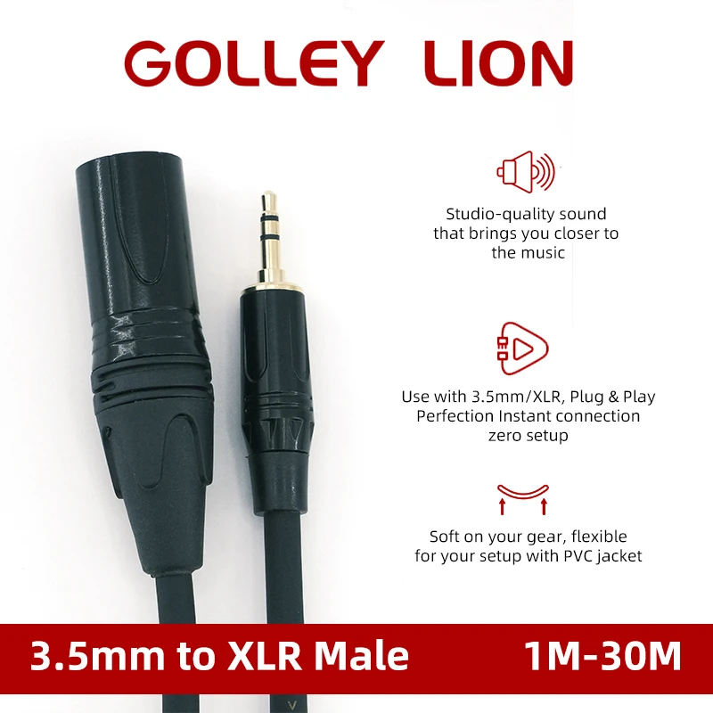 XLR Male to 3.5mm (1/8