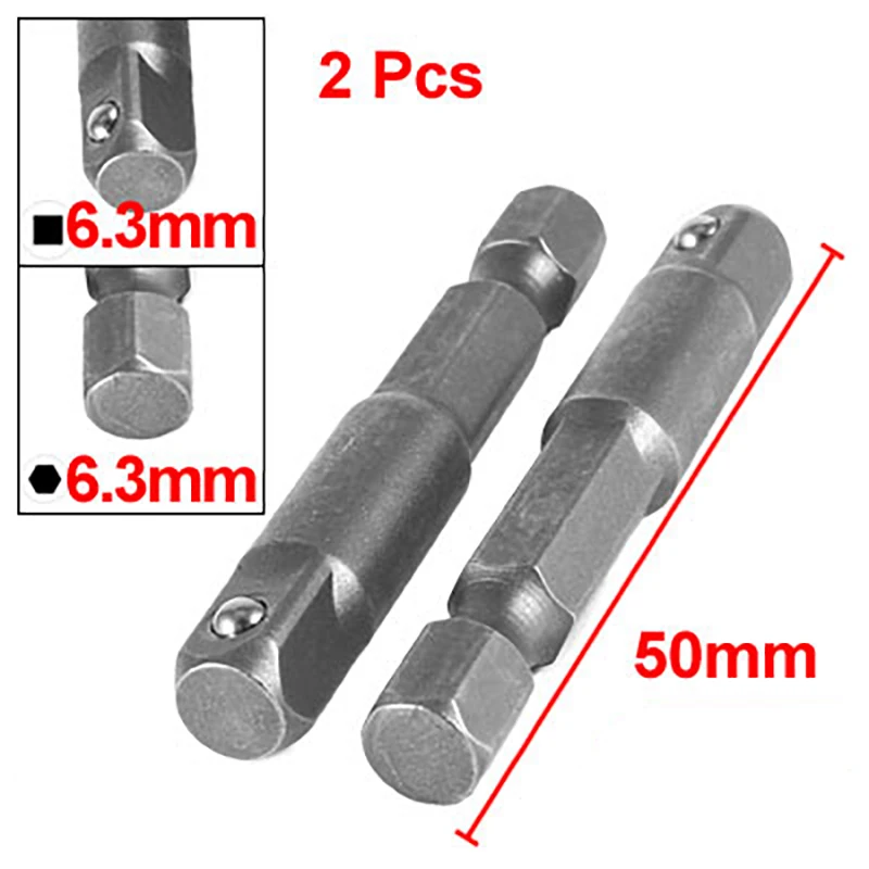 2 pçs soquete conjunto de driver broca adaptador impacto driver brocas 1/4 "hex haste para 1/4" mudança rápida chuck soquete adaptador ferramentas