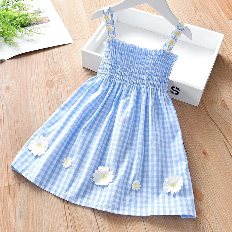 Summer Baby Girls Dresses Cute Flower Camisole Little Princess Dresse For Girl Birthday Party Gift 1 2 3 4 5 6 Years Kid Clothes