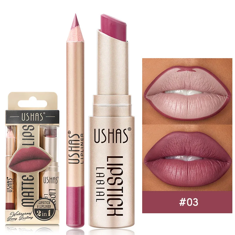 Lápiz Delineador de labios 2 en 1, conjunto de lápices labiales mate, Nude, marrón, 12 colores, contorno de labios, resistente al agua, no pegajoso, Sexy, terciopelo rojo, brillo de labios