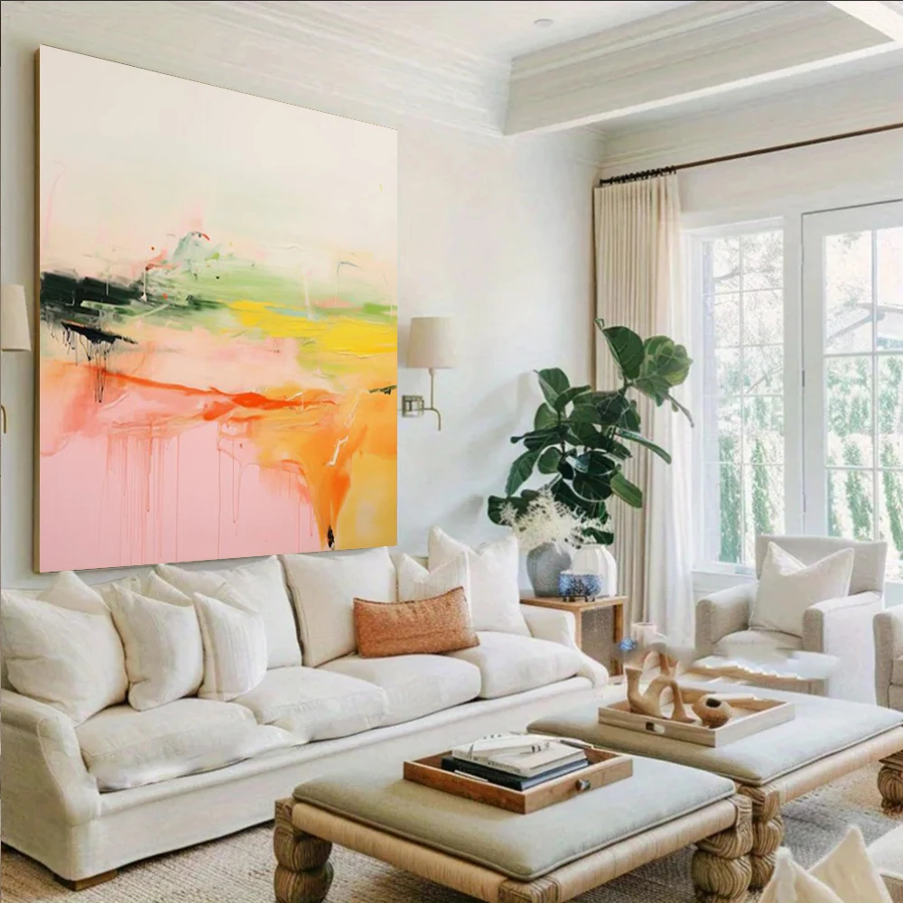 

100% Hand Painted Oil Painting On Canvas wall art modern blue pop Room decor Singularity pattern mural For Home Decoration art