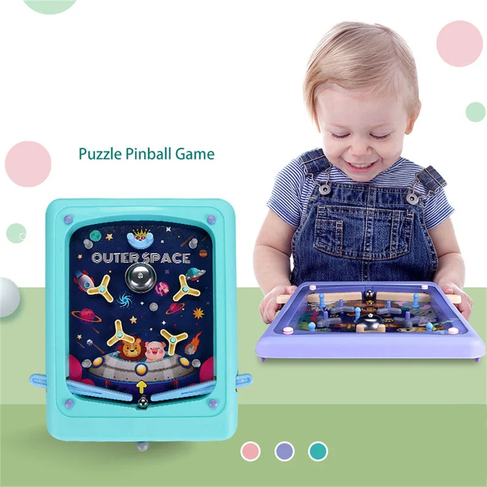 

Kids Desktop Pinball Game Machine Desktop Battle Pinball Toy Parent-Child Interactive Party Board Game Child Table Shooting Toys