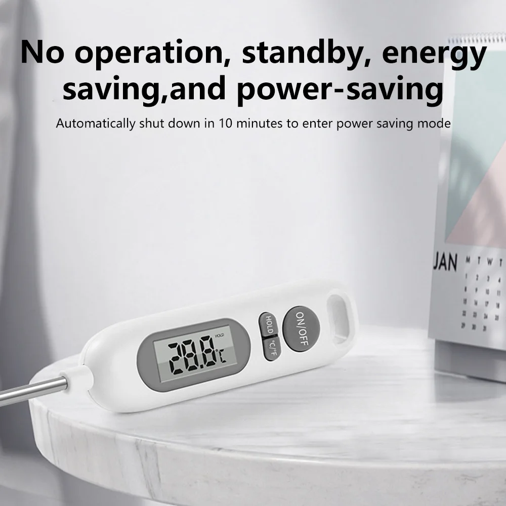 Digital Meat Thermometer BBQ Food Thermometer Kitchen Cooking 304 Stainless Steel Probe Milk Oil Liquid Oven Temperaure Tool