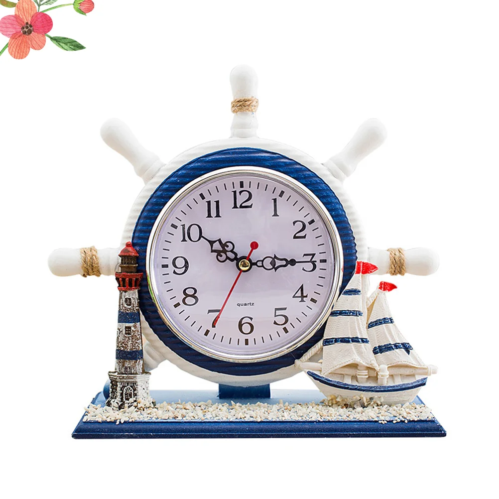 

Ocean Style Ornaments Living Room Decor Clocks Nautical Silent Household The Mediterranean