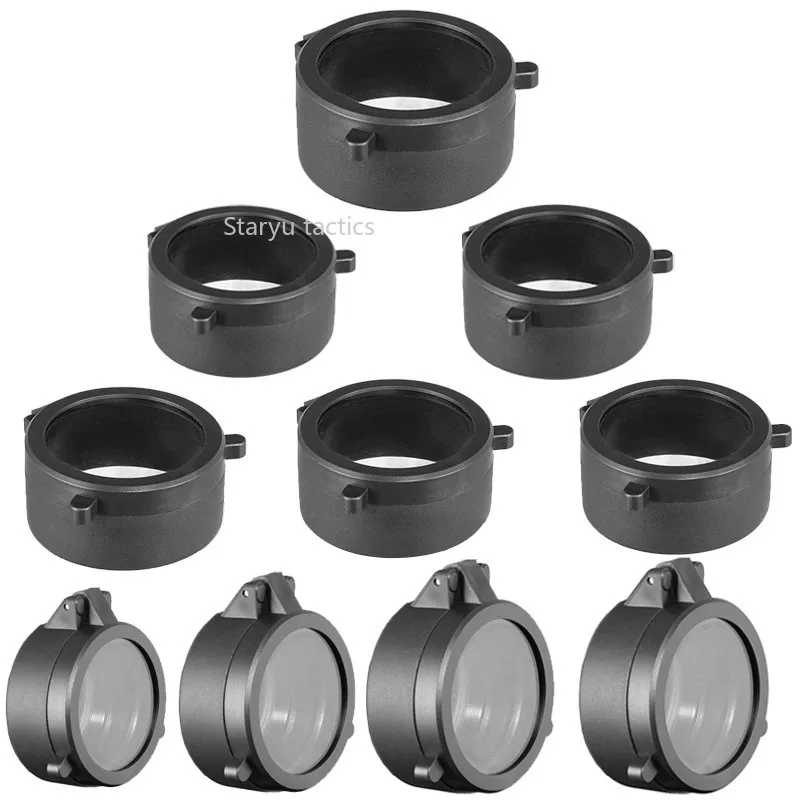 Protection d'objectif élastique transparente 30MM - 69MM, couvercle de vue en caoutchouc