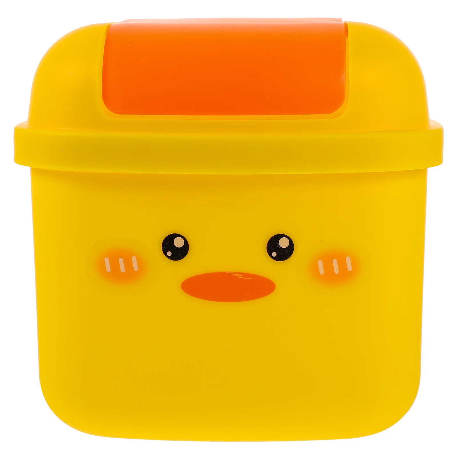 Little Yellow Duck Trash Can Car Bin Cute Desktop Garbage Mini Plastic Storage Container Table Waste Sundries Cans Buckets