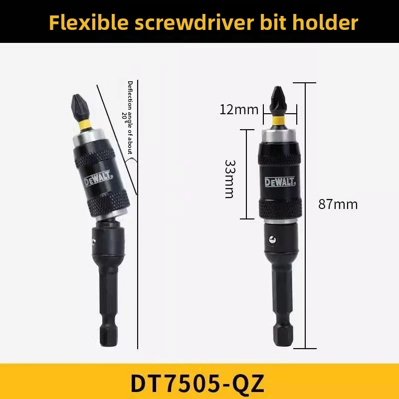 DeWalt DT7505 Flexible Bit Extension Rod, Hexagonal Shank, Magnetic Universal Self-Locking Quick-Connect Rod