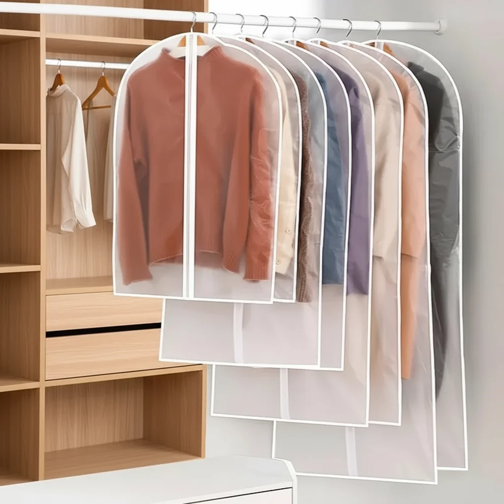 Dust Bag for Hanging Clothes Dress Suit Coat Cover Home Storage Organizer Pouch Case Wardrobe 70x50cm