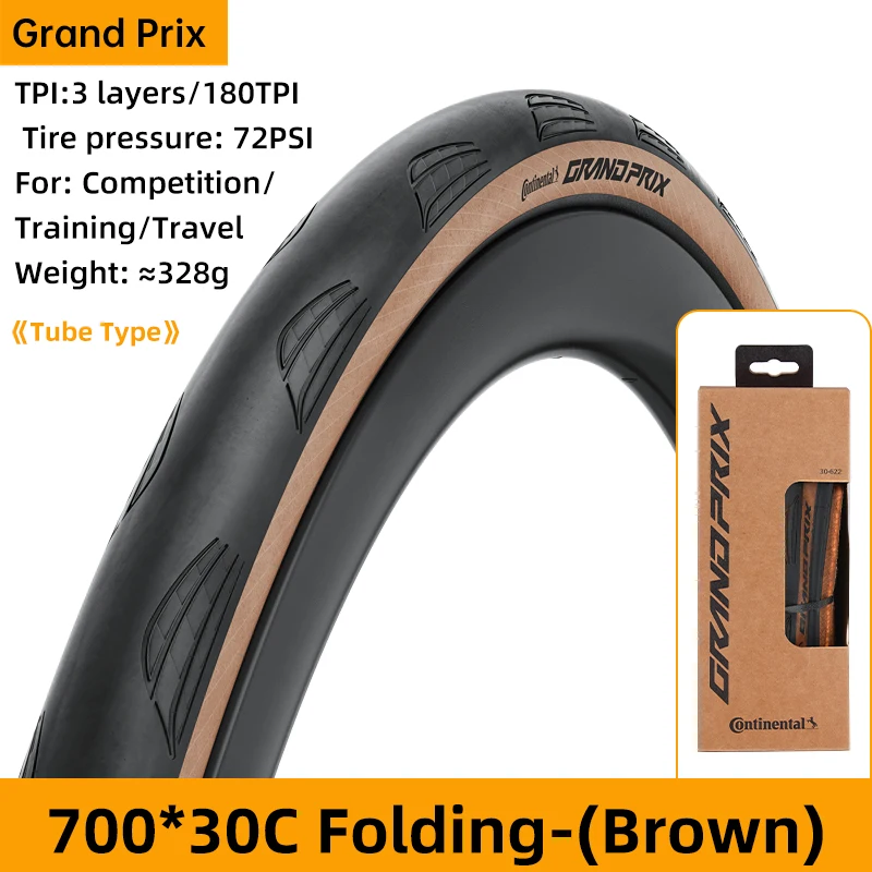 Continental Grand Prix Fietsbanden 700c Tube Type Clincher Fietsband 700 x 28C/30C BlackChili Compound Fietsaccessoires