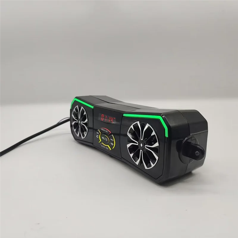 AB56-Motorcycle Speakers Wireless Stereo Audio System 12V Handlebar Mount MP3 Player AUX-In USB FM Radio