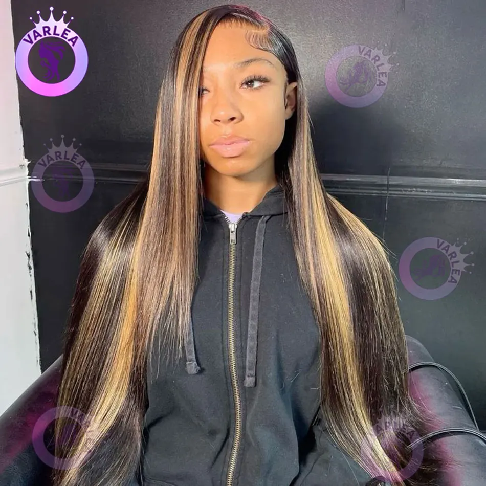 

P4/27 Highlight 13x6 Hd Lace Frontal Wig Human Hair Pre Plucked Ombre Blonde Straight Human Hair Wigs 30inch 13x4 Lace Front Wig