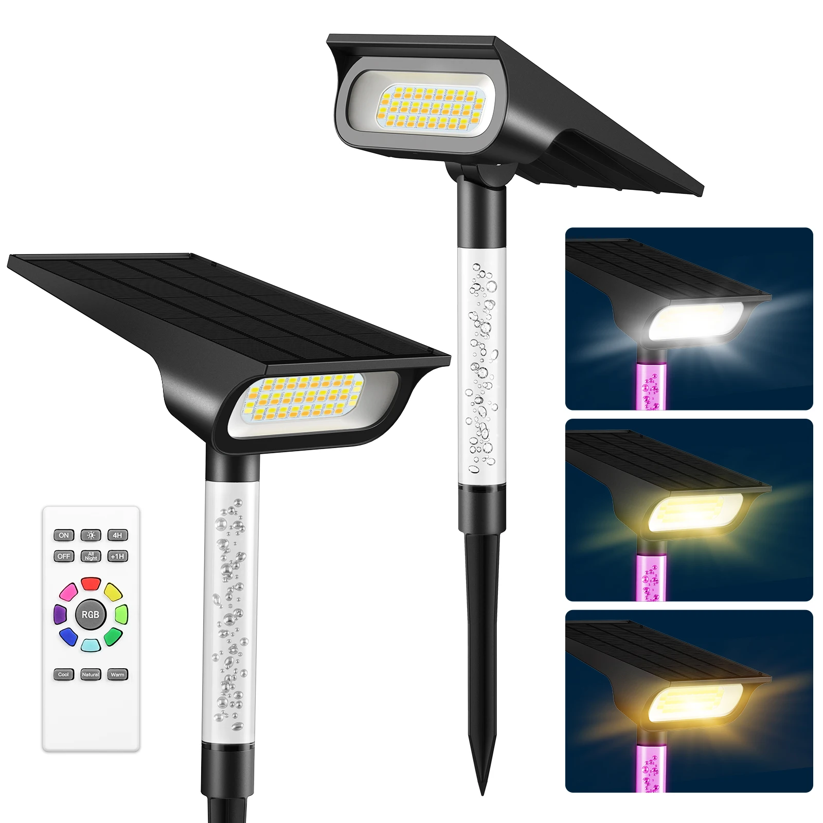2 Pack Solar Spotli… - image