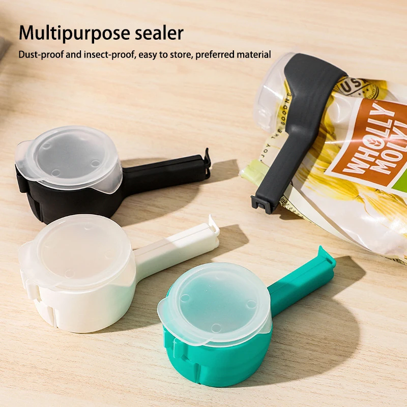 Snack Sealing Clip Fresh Keeping Sealer Clamp Plastic Helper Food Saver Travel Kitchen Gadgets Seal Pour Food Storage Bag Clip