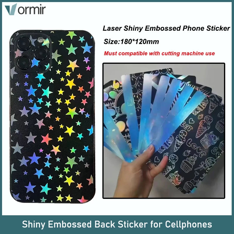 Vormir 50Pcs Mixed Laser Emmossed Cellphone Back Cover Skin Sticker Rear Film Protectors for SS-890C Hydrogel Cutting Machine