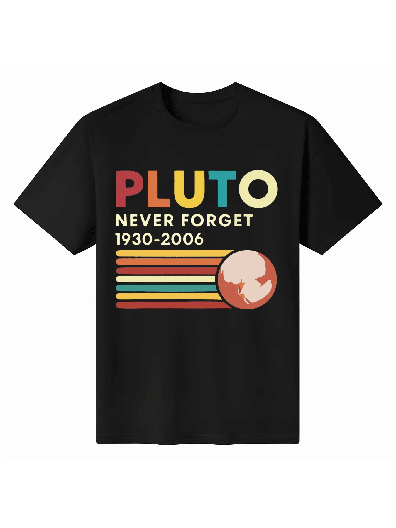 

Pluto Never Forget 1930-2006 Vintage Retro Space Science T-Shirt