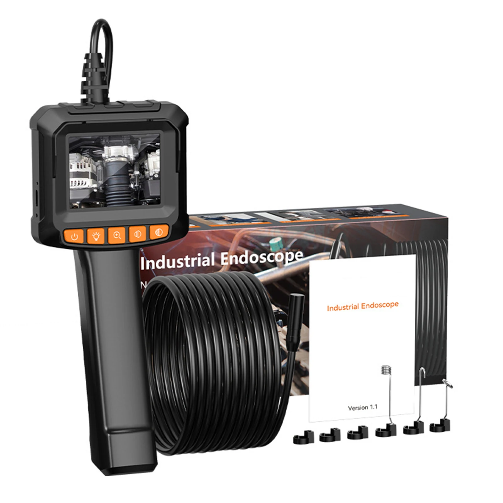 2.4 Inch Handheld Industrial Camera Single & Dual Lens Sewer Car Inspection Camera IP67 Waterproof HD 1080p For Pipe