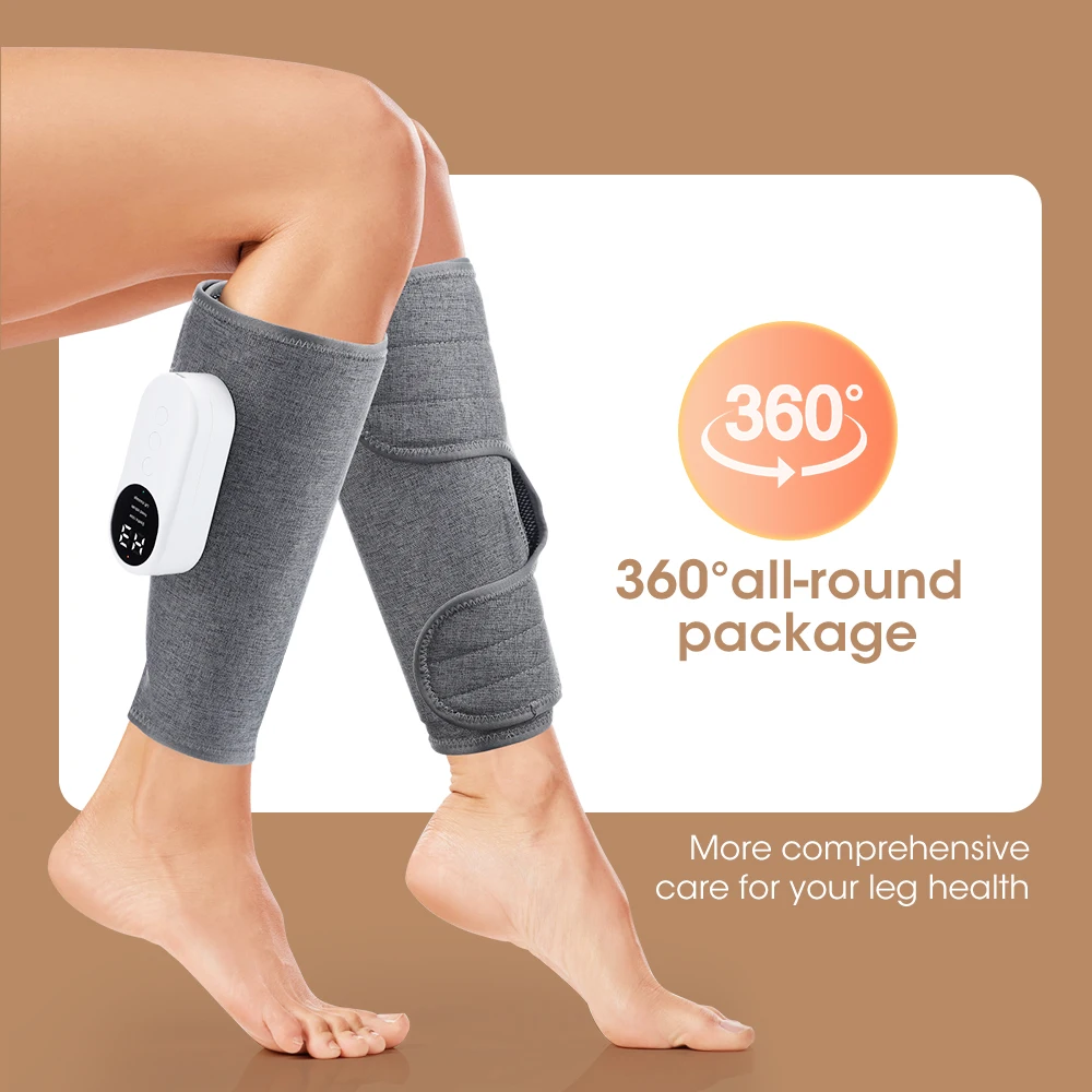 Wireless Air Pressure Calf Massage 3 Modes Leg Massager 3-stage Temperature Hot Compress Relax Leg Muscles Calf Massage Device