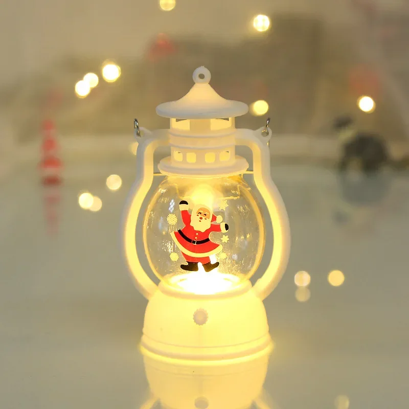 سانتا كلوز عيد الميلاد فانوس LED ضوء زينة عيد الميلاد هدية للمنزل نافيداد نويل السنة الجديدة الحلي