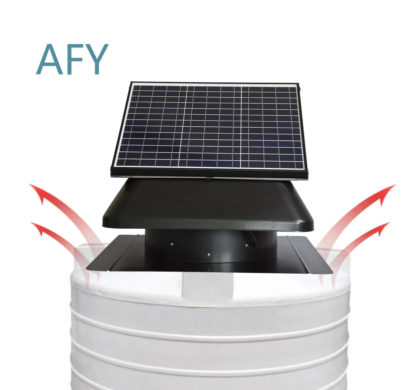40W Eco No Power Vent Solar Powered DC Roof Ventilation Extractor Fan with Adjustable Solar Panel for Water Tank Cooler for