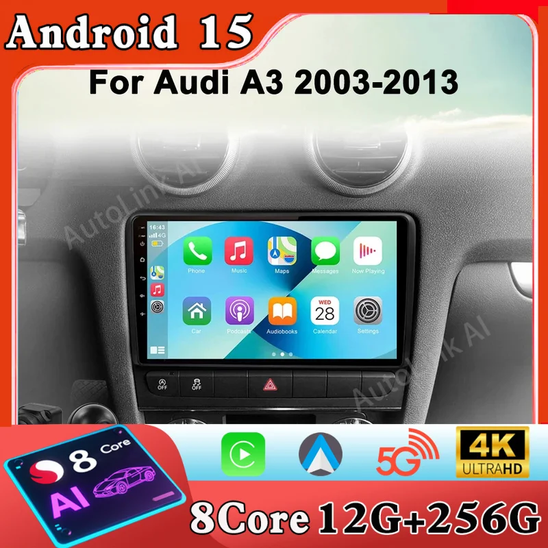 For Audi A3 8P 2003…