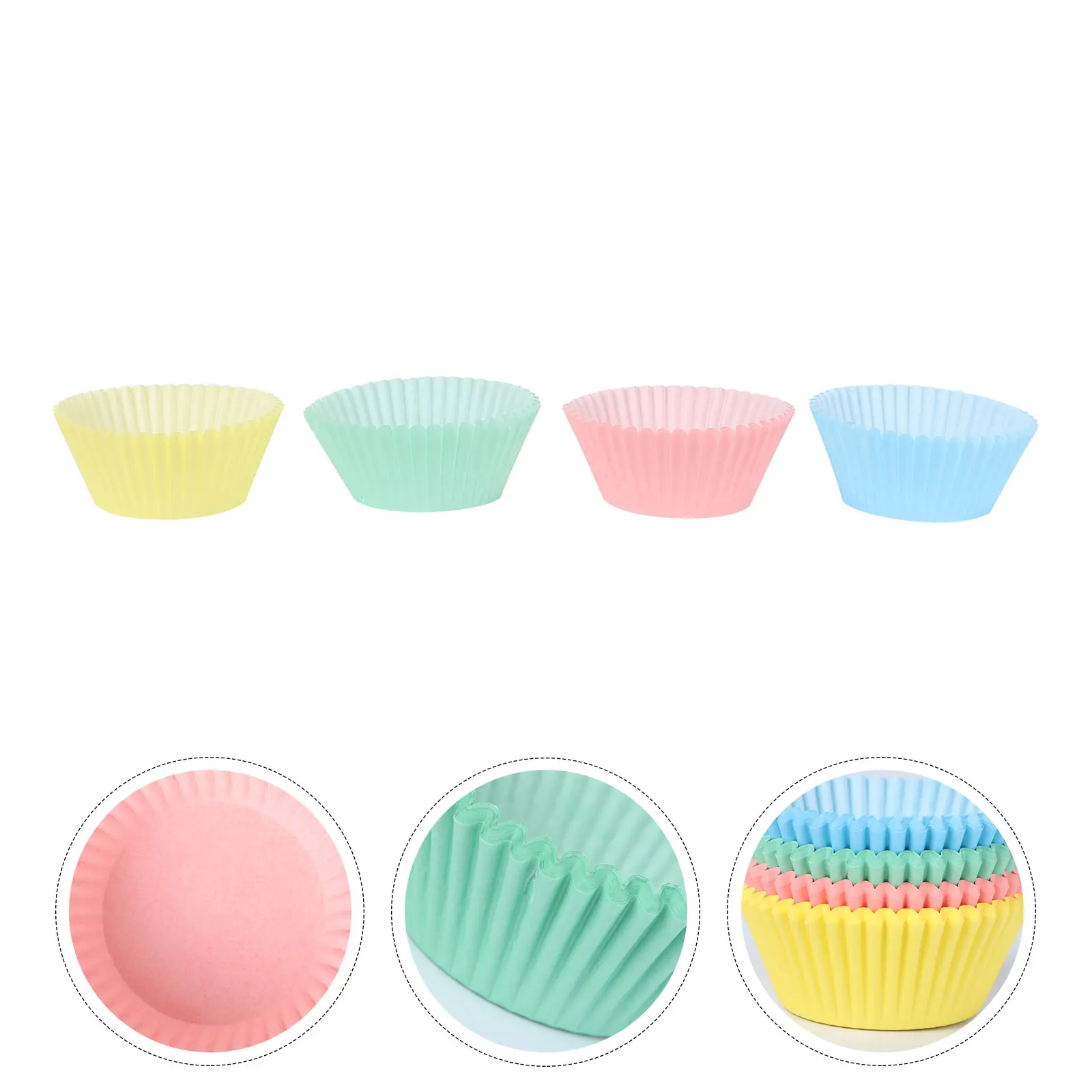 

300 Pcs Cake Cups Muffin Paper Wrapper Elegant Decorate Party Home Baking Store Kitchen Disposable Safe Practical Lightweight