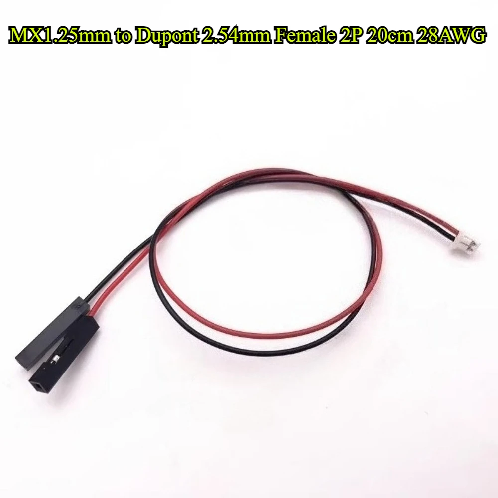 สายแปลง MX1.25 มม. เป็น Dupont 2.54 มม. ตัวเมีย 2P/3P/4P/5P/6P สายเชื่อมต่อ Dupont ความยาว 20 ซม. 28AWG สายต่อขยายอิเล็กทรอนิกส์
